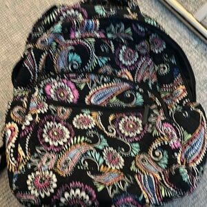 Vera Bradley backpack never worn in black bandana print